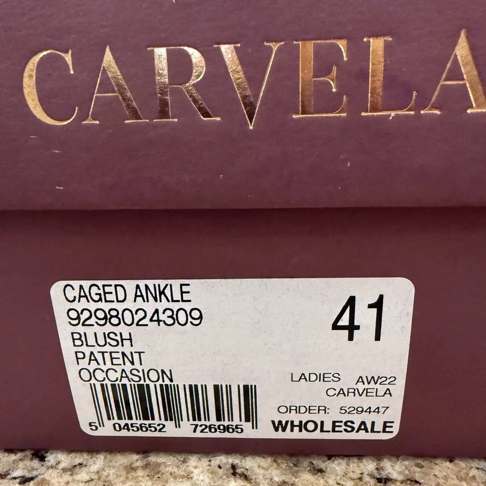 Carvela Caged Ankle Blush Jeweled Dress Sandal Size 41